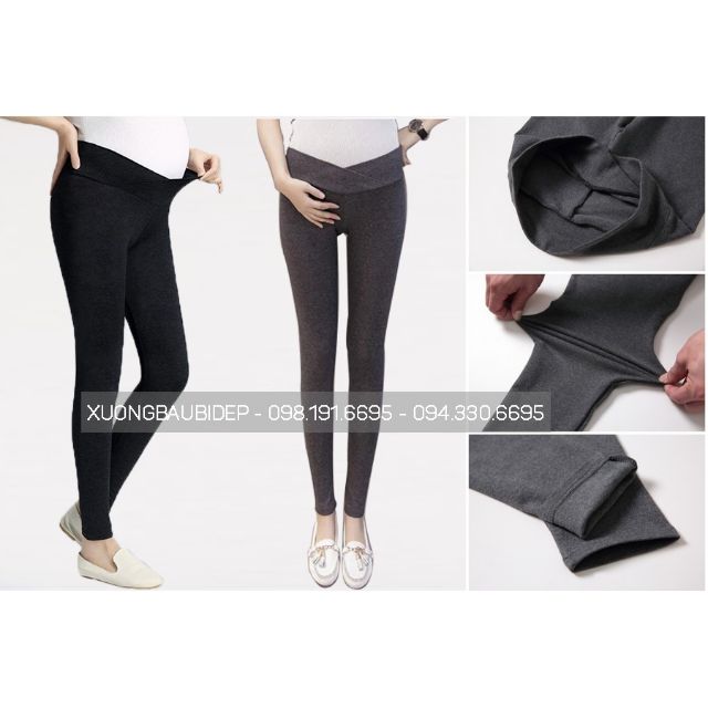Quần bầu cạp chéo có size đại co dãn 4 chiều nâng mông có 2 màu lựa chọn