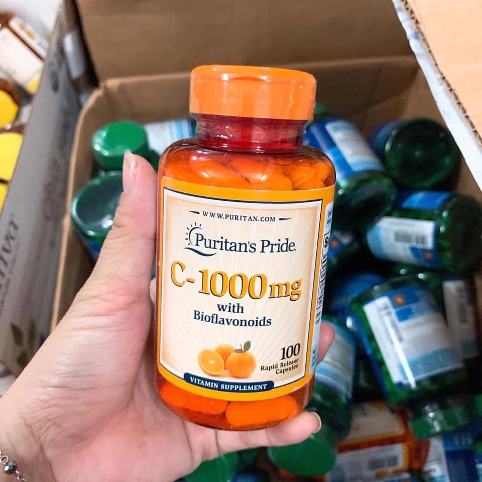 Vitamin C puritan pride rose hips 1000mg - 100 viên