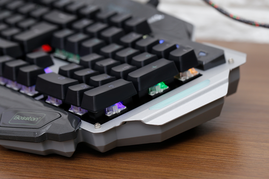 Bàn phím cơ chính chuyên game led blue switch bàn phím cơ vi tính bosston mk 915 bàn phím cơ bosston mk915 led rainbow blue switchkeyboard bosston mk915 keyboard bosston mk915