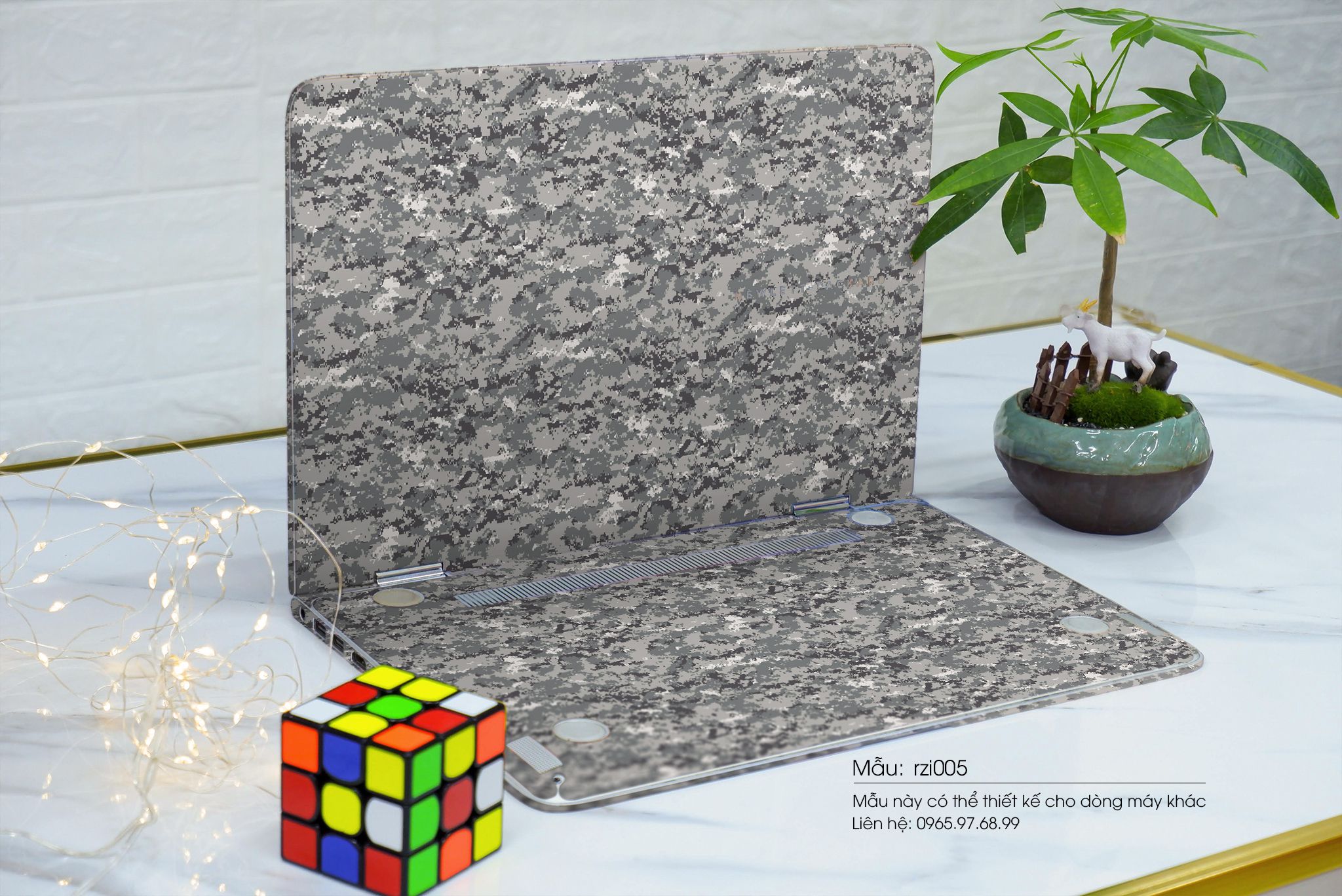 Decal Skin dán Laptop VAIO mẫu rằn ri (inbox mã máy cho shop)