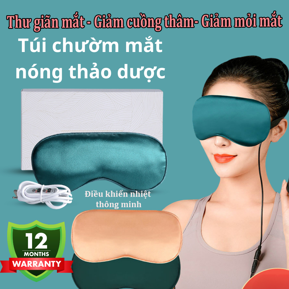 Túi Chườm Mắt Thảo Dược Làm Nóng Bằng Điện Thư Giản Giảm Quầng Thâm Mắt Gồm: Bộ túi chườm+1 thảo dược