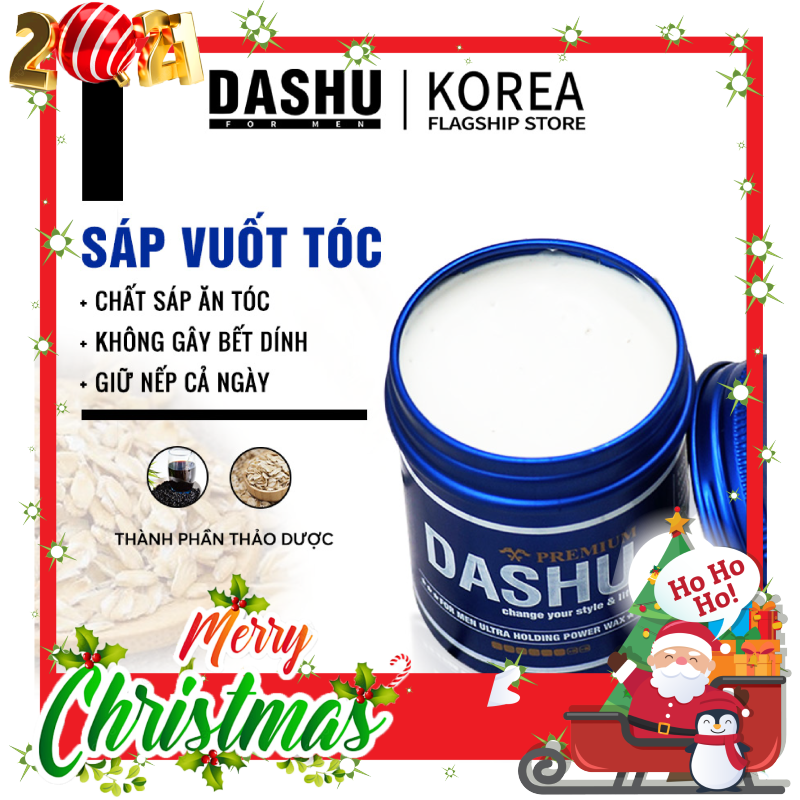 Clay Wax Sáp vuốt tóc nam Hàn Quốc cao cấp siêu định hình độ cứng 10+, bóng nhẹ Dashu For Men Premium Ultra Holding Power 100ml, sap tốt cho tóc siêu ngắn, ngắn và ngắn vừa, dễ vuốt dựng, vuốt undercut, vuốt phồng. nhập khẩu