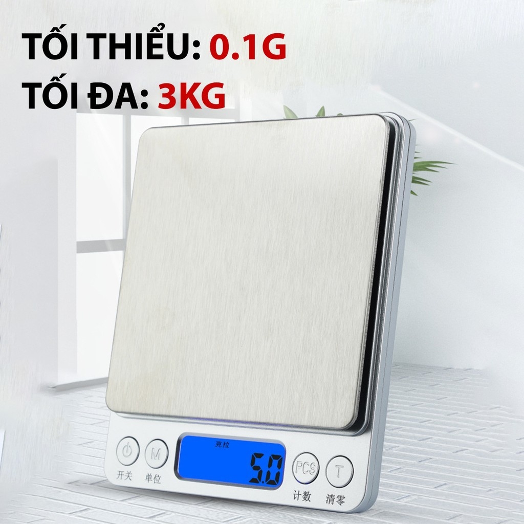 Electronic Scale for Dispensing 3Kg/0.1G (Comes with Transparent Tray I2000)