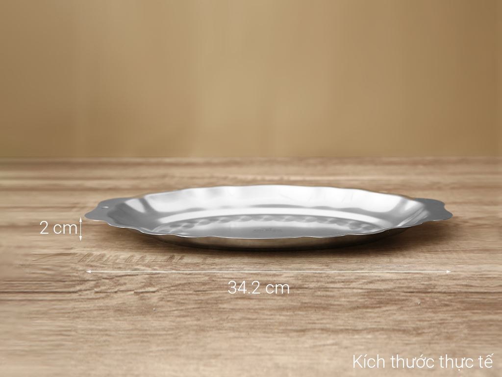 [CHÍNH HÃNG] Dĩa hấp Inox hoa văn 3522 Kim Hằng KHG8062