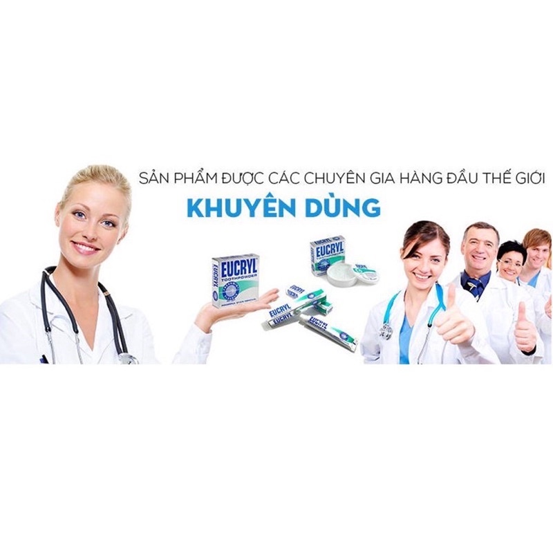 Bột trắng răng Eucryl giúp răng trắng sáng