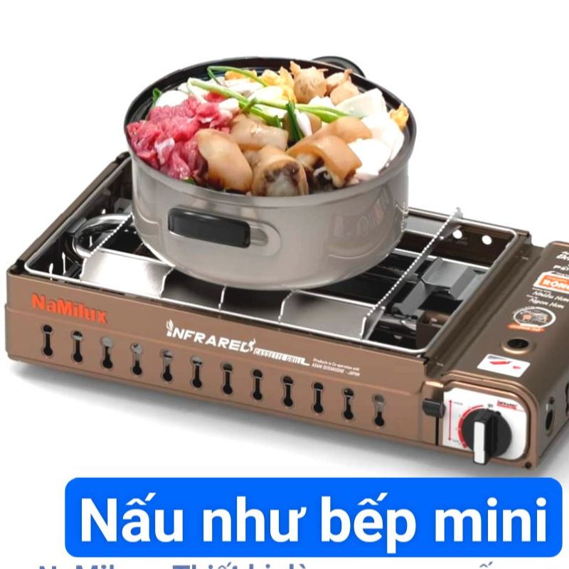 [HCM]BẾP NƯỚNG GA MINI NAMILUX GM2120PS(HAI CHỨC NĂNG NƯỚNG & NẤU)