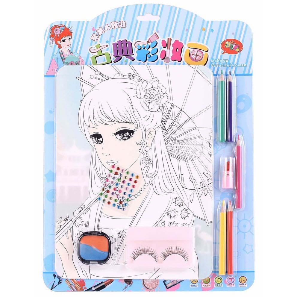 2 Set Tranh Tô Màu Trang Điểm Công Chúa Cho Bé