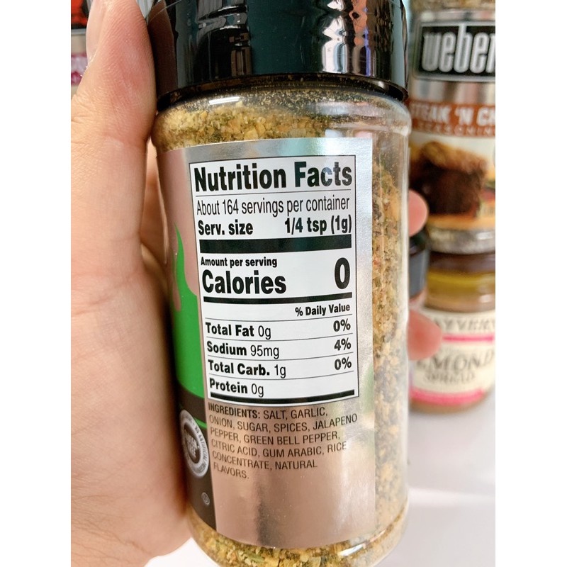 {Auth_bill date mới} Gia vị ăn kiêng 0 calo Weber( eat clean, keto, gymer, das, không đường )