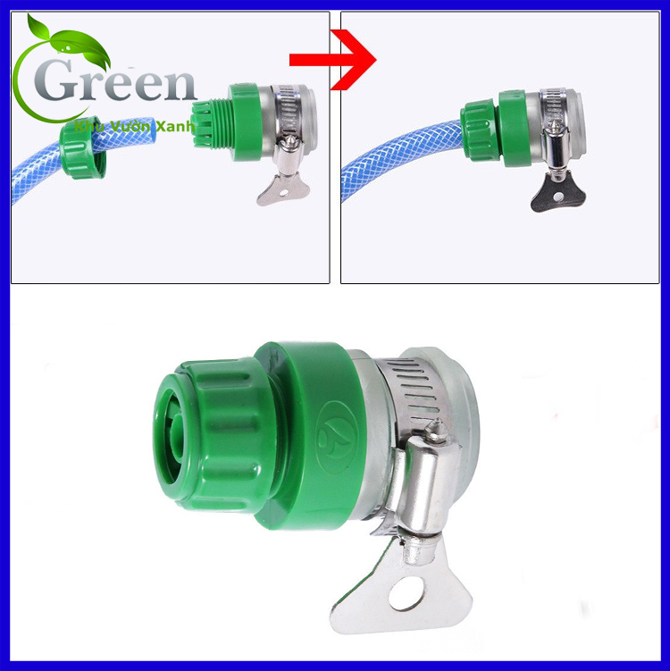 Đầu nối nhanh kết nối ống nước phi 14-16 với vòi nước cấp phi 16