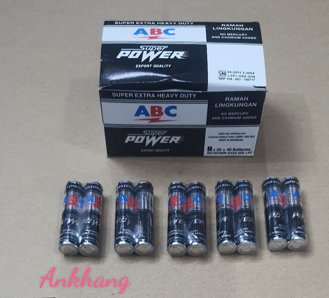 Pin đũa AAA 1.5V ABC Super Extra Heavy Duty - Nhập khẩu Indonesia