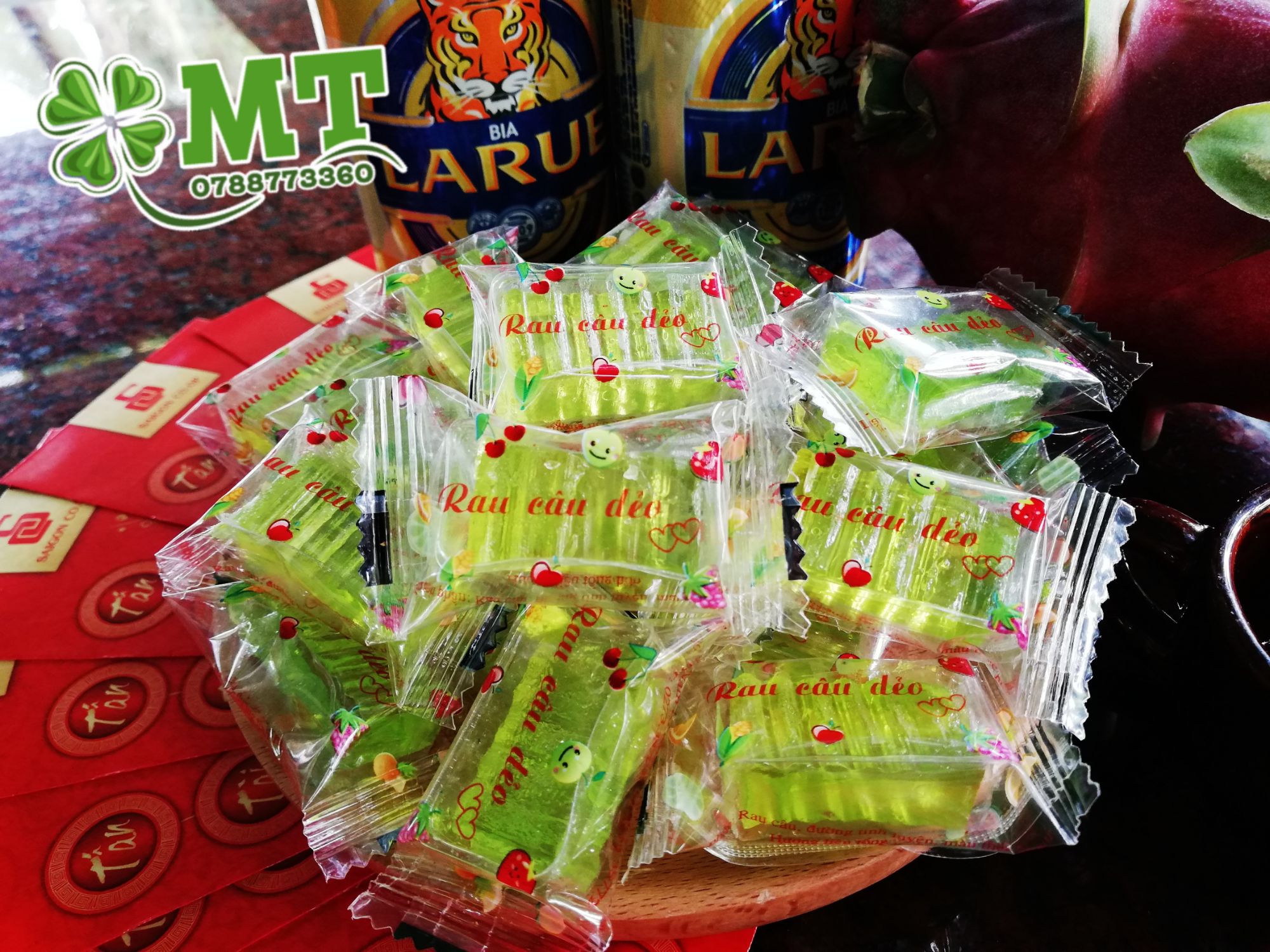 Mứt rau câu dẻo lá dứa Kim Vân 1kg