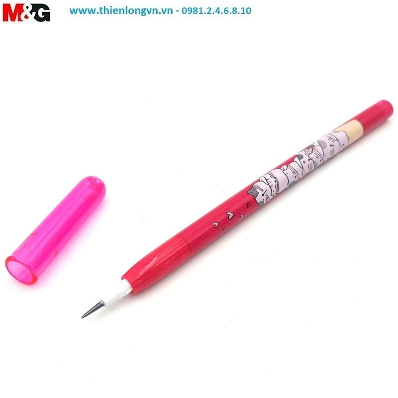 Bút chì khúc m&g ampq1675 / chì đốt hb 1675 hình mèo cute
