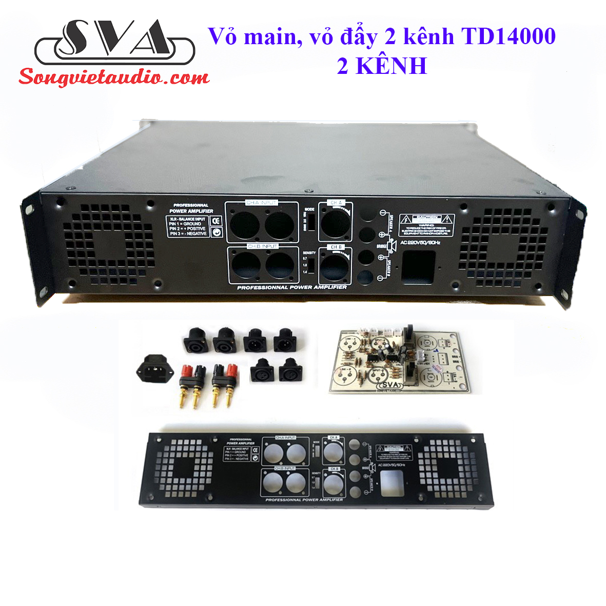 Vỏ main, vỏ đẩy 2 kênh TD14000-2K-xanh