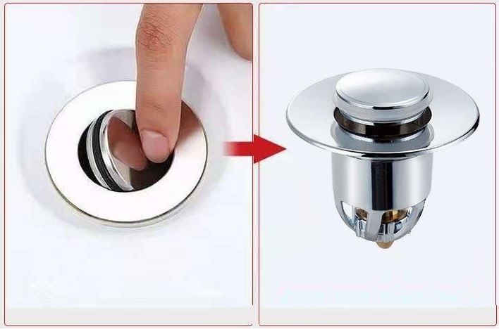 Nút bịt bồn rửa mặt lavabo nhấn nút cao cấp