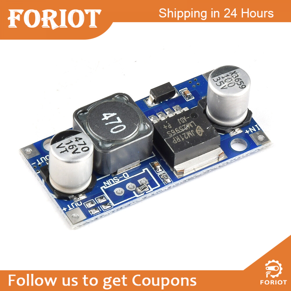 Foriot LM2596S DC-DC Step-down Power Module Regulator Board Buck Converter High Efficiency Voltage Regulator DIY Power Supply Step-down Module