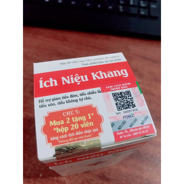 [Giá gốc ] Ích niệu khang lọ 80 viên