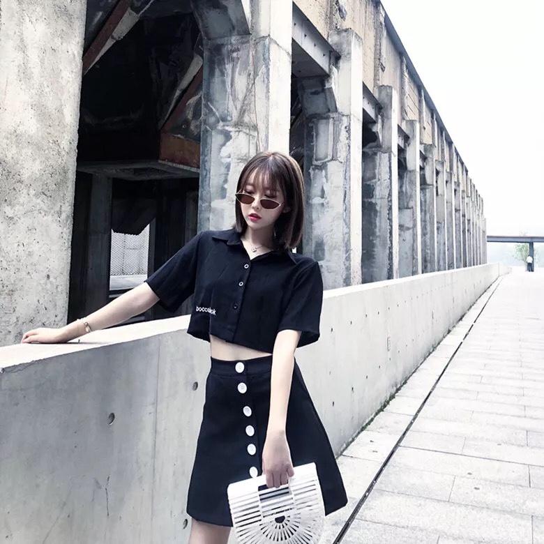 [HCM]Áo crop cổ bẻ nữ - TSS