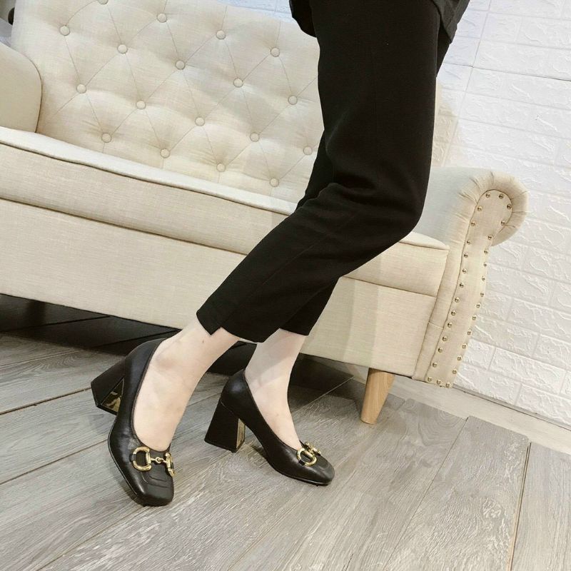 Giày cao gót nữ đế vuông 7p hàng công sở