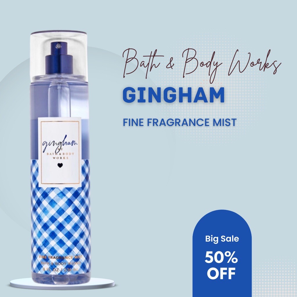Xịt thơm Body Bath And Body Works Gingham Body Mist (236ml/Xanh Trong)