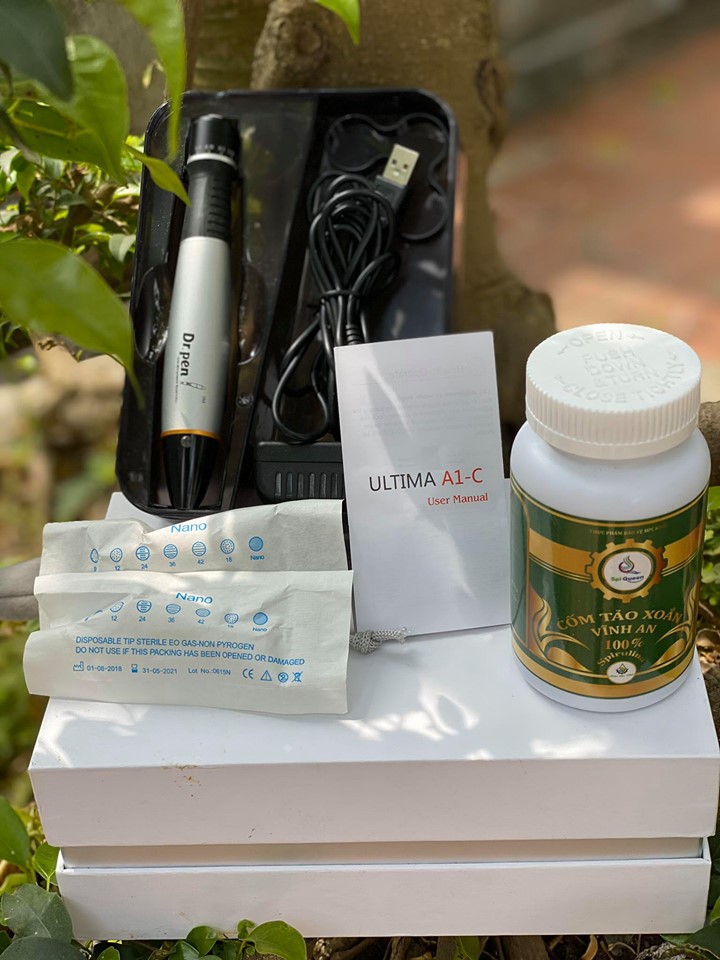 Combo Phi Kim Cấy Tảo Dr Pen A1-C Không Tích Điện và tảo xoắn