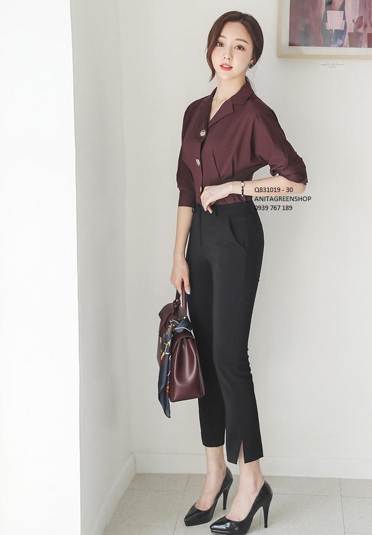 Q831019 ÁO SƠ MI CÔNG SỞ TAY LỠ