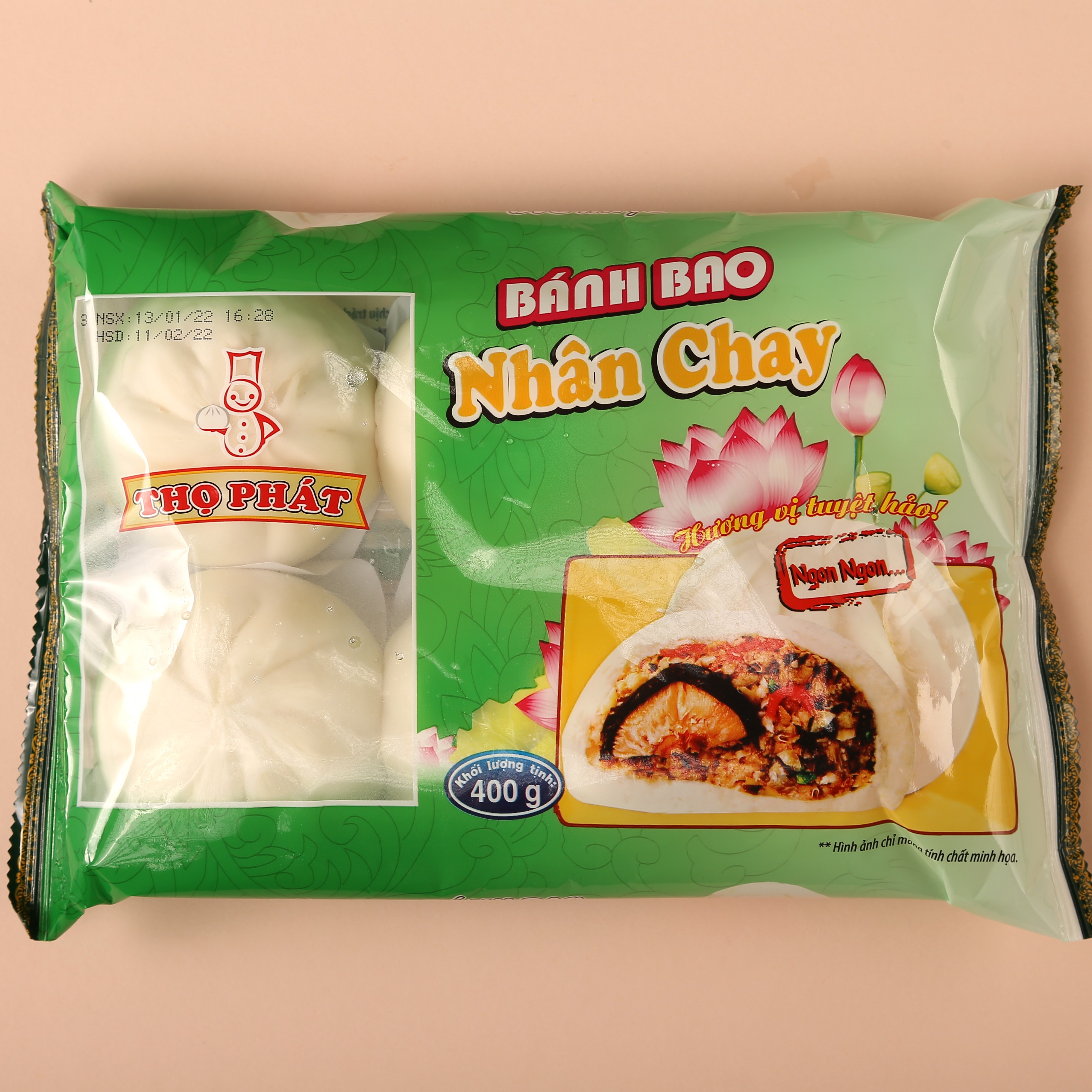 Bánh Bao Nhân Chay THỌ PHÁT FOOD 400g