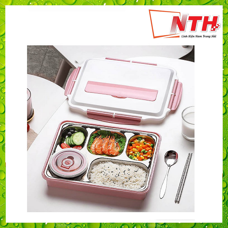 [HCM]KHAY CƠM PHẦN GIỮ NHIỆT INOX 5 NGĂN