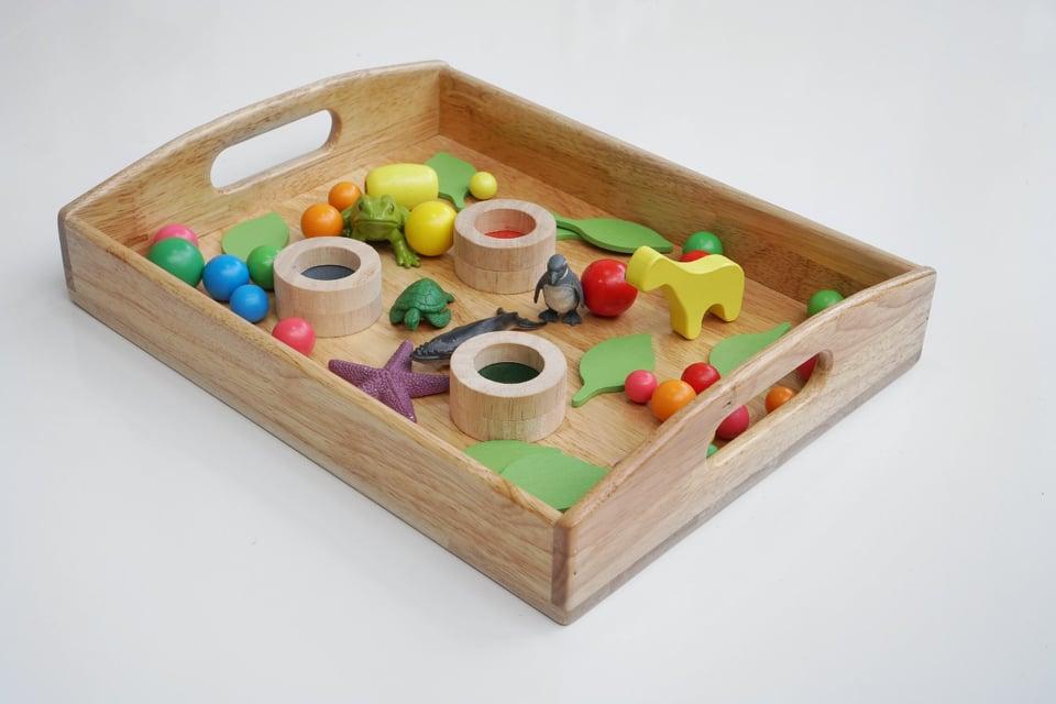 Khay gỗ đa năng chữ nhật 30x40cm