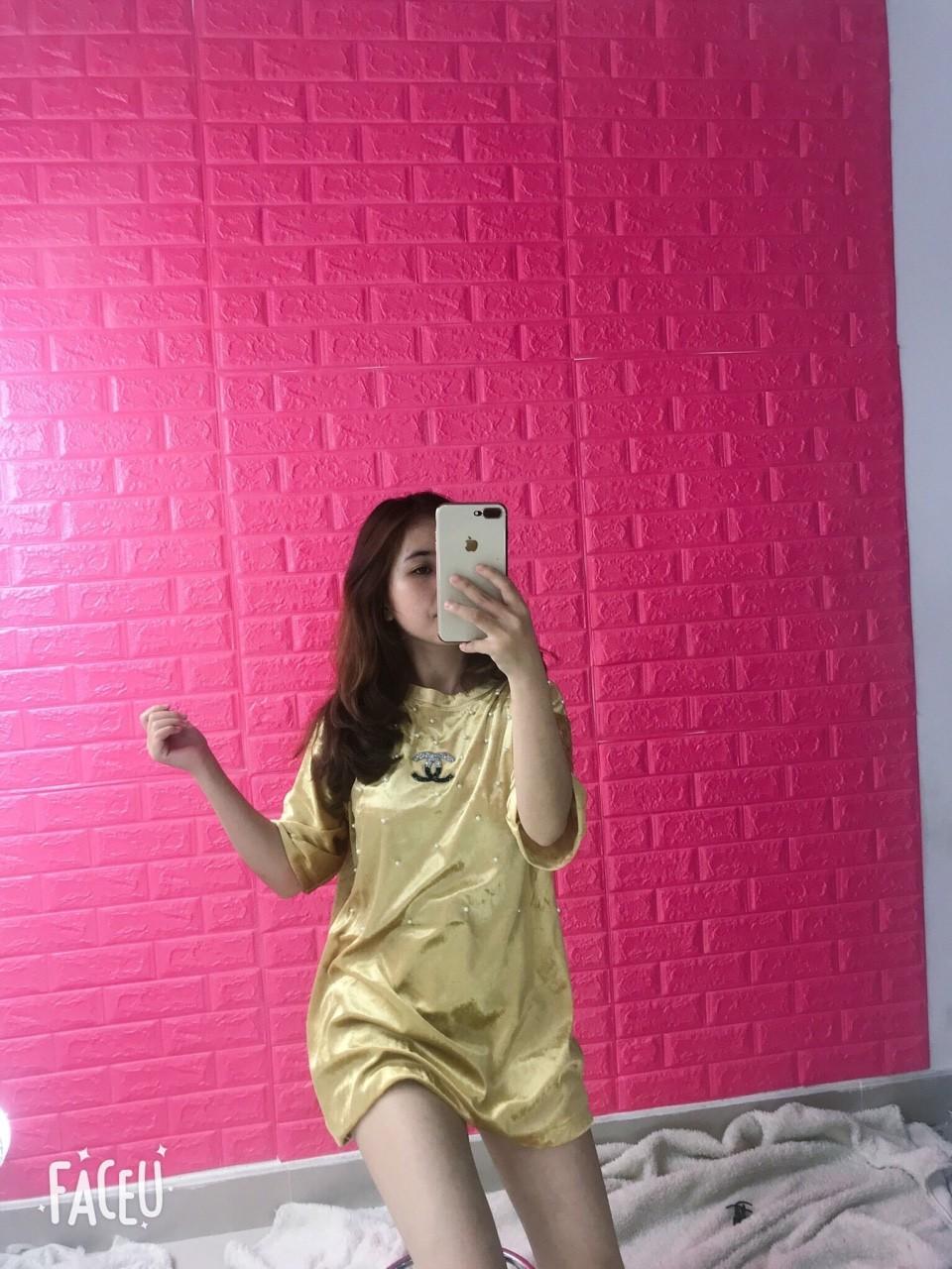 [HCM]ÁO THUN NHUNG POM RỘNG GIẤU QUẦN