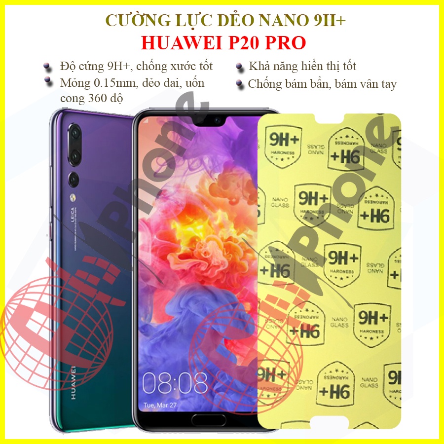 Dán cường lực dẻo nano Huawei P20 Pro