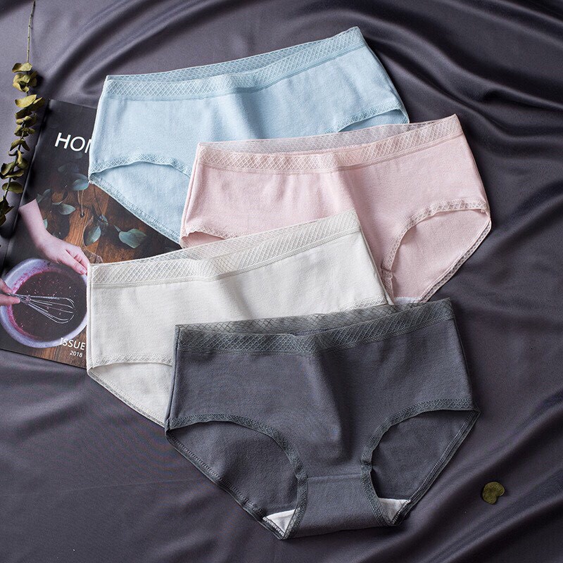 Combo 10 quần lót cotton cạp lưới cao cấp