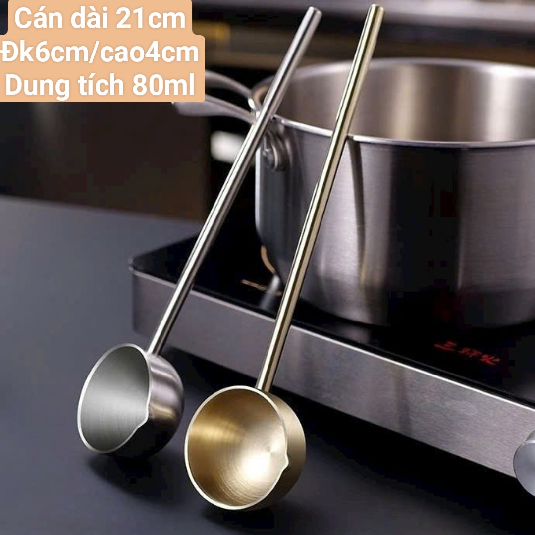 Gáo Múc rượu / múc dầu  Mini cán dài 75ML