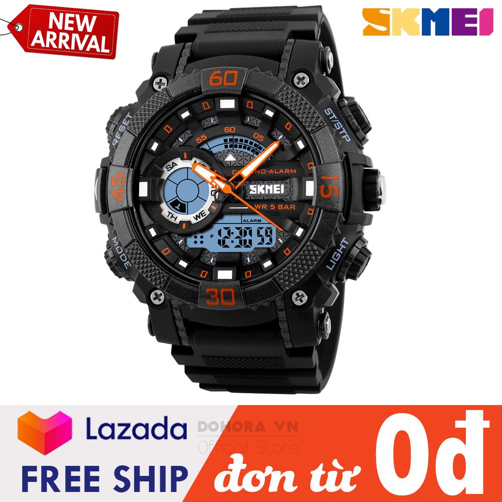 Đồng hồ thể thao, Đồng hồ chống nước nam Skmei K03 dây nhựa siêu bền chống nước bơi lội 50m mùa hè 2019