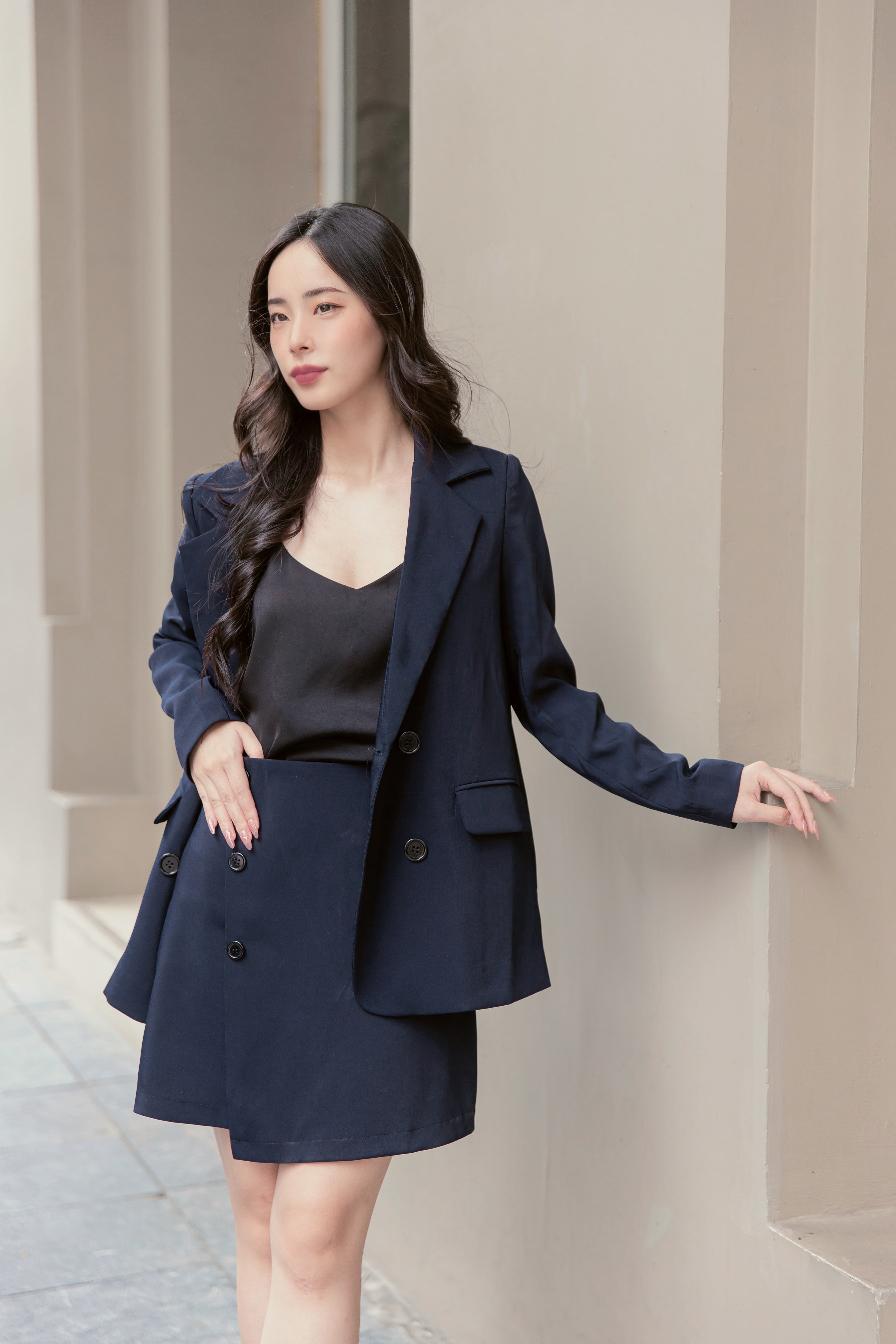 Maiimer - Chân váy xanh navy Jade