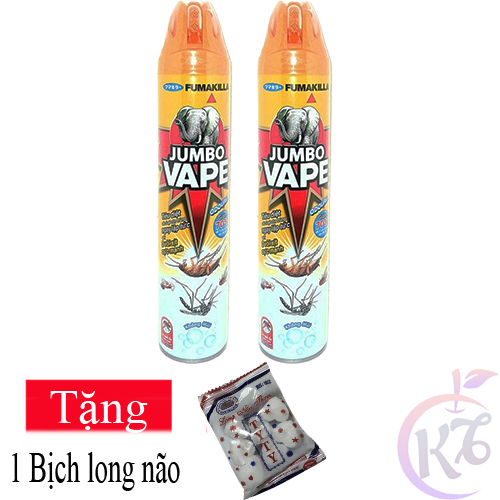 Combo 2 Bình xịt muỗi Jumbo chai 600ml loại Không Mùi Tặng 1 bịch long não 20g - bình xịt côn trùng JumboVAPE