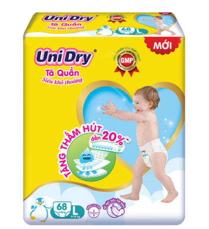 Tã Quần Siêu Mỏng Unidry L68+8