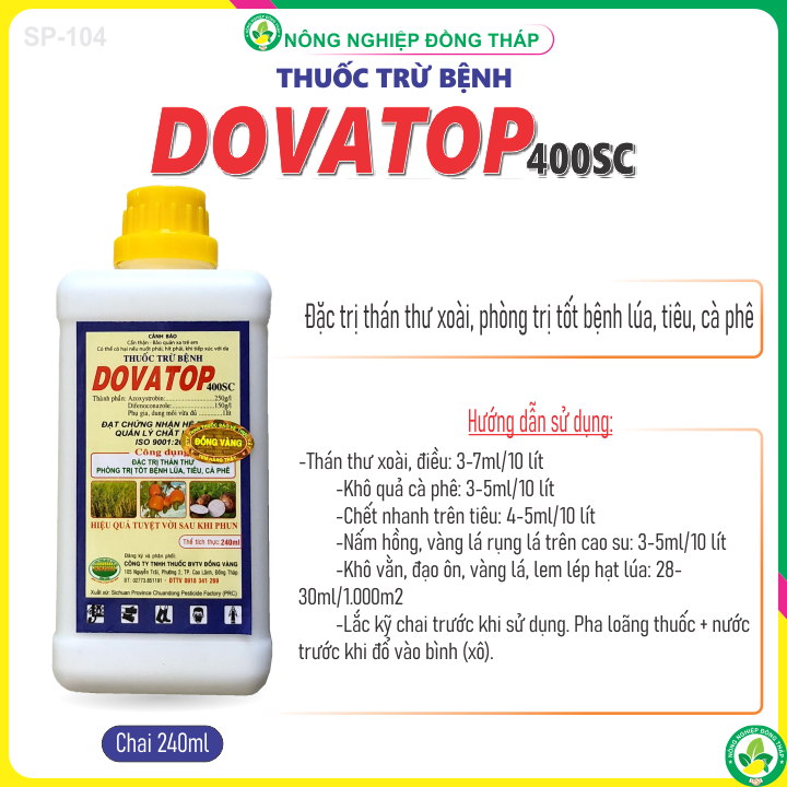 Thuốc Trừ Bệnh DOVATOP 400SC (chai 240ml)