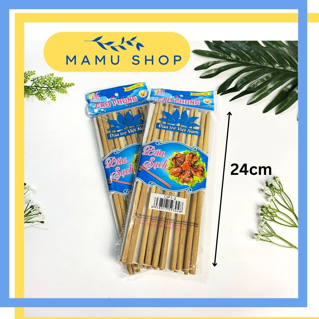 Đũa ăn cơm đũa gỗ tre thường Mamu shop M169