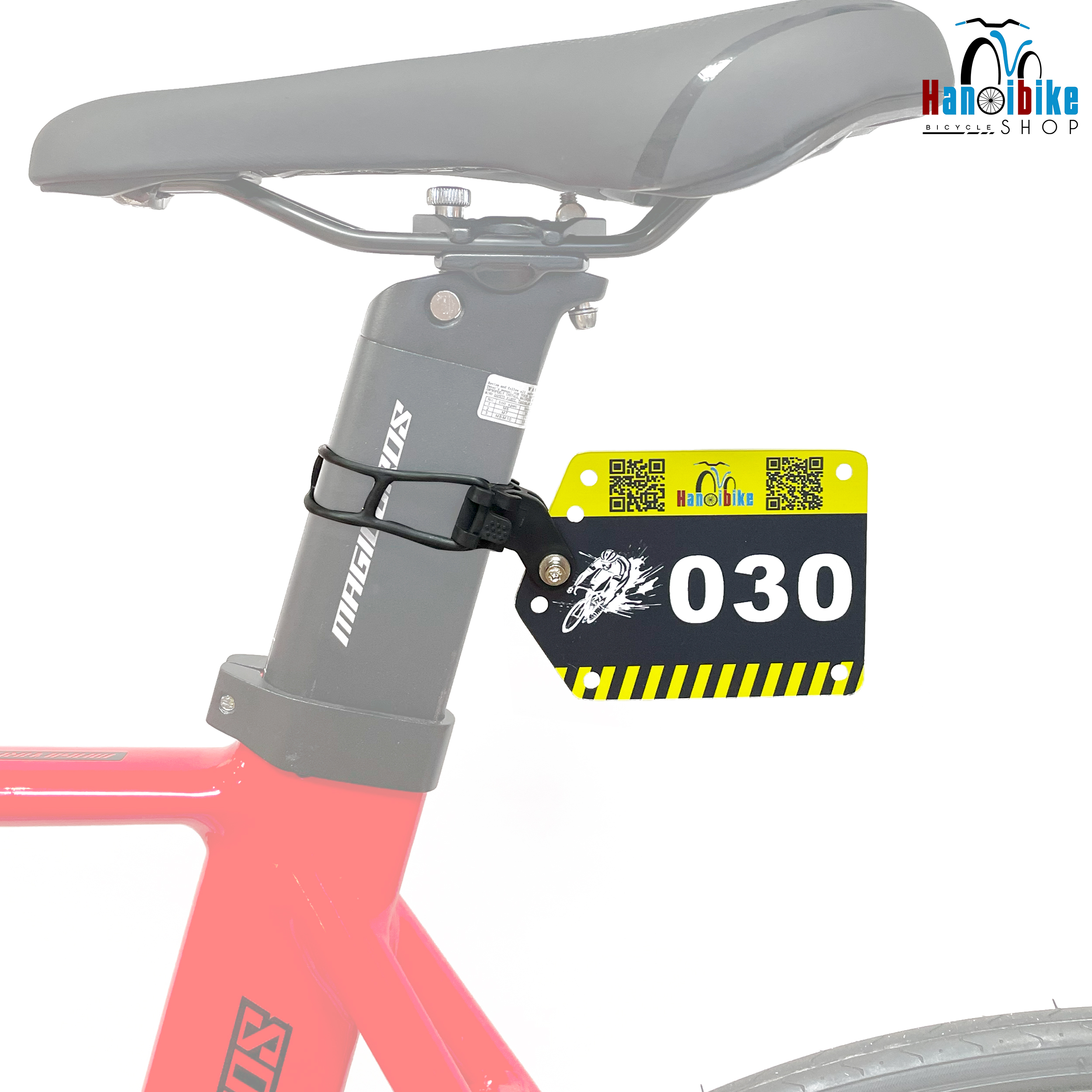 Biển số gắn cốt yên xe đạp tự custom số sử dụng cho Fixed Gear, Road, MTB