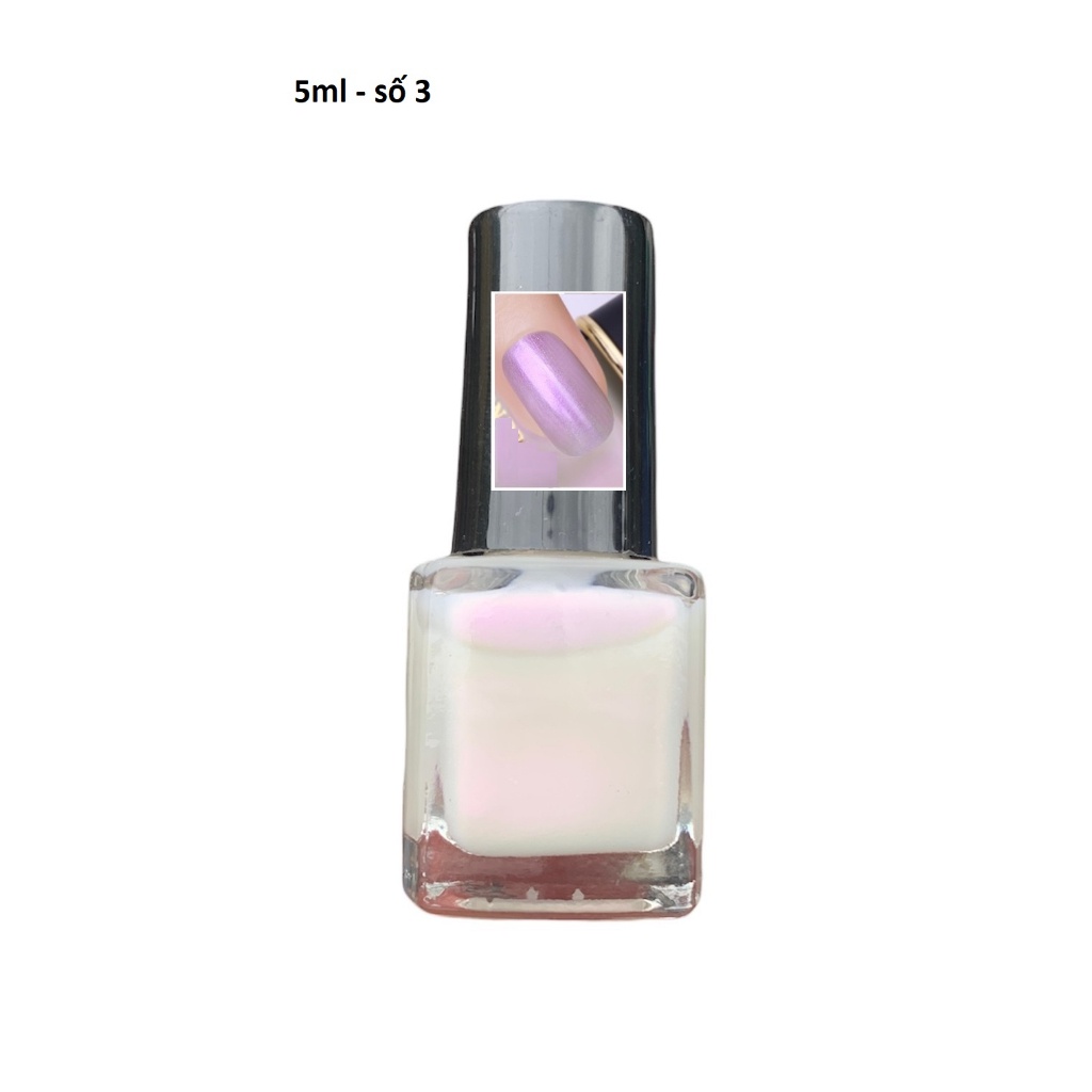 Sơn móng tay 5ml màu ánh ngọc trai nhanh khô, không cần hơ đèn