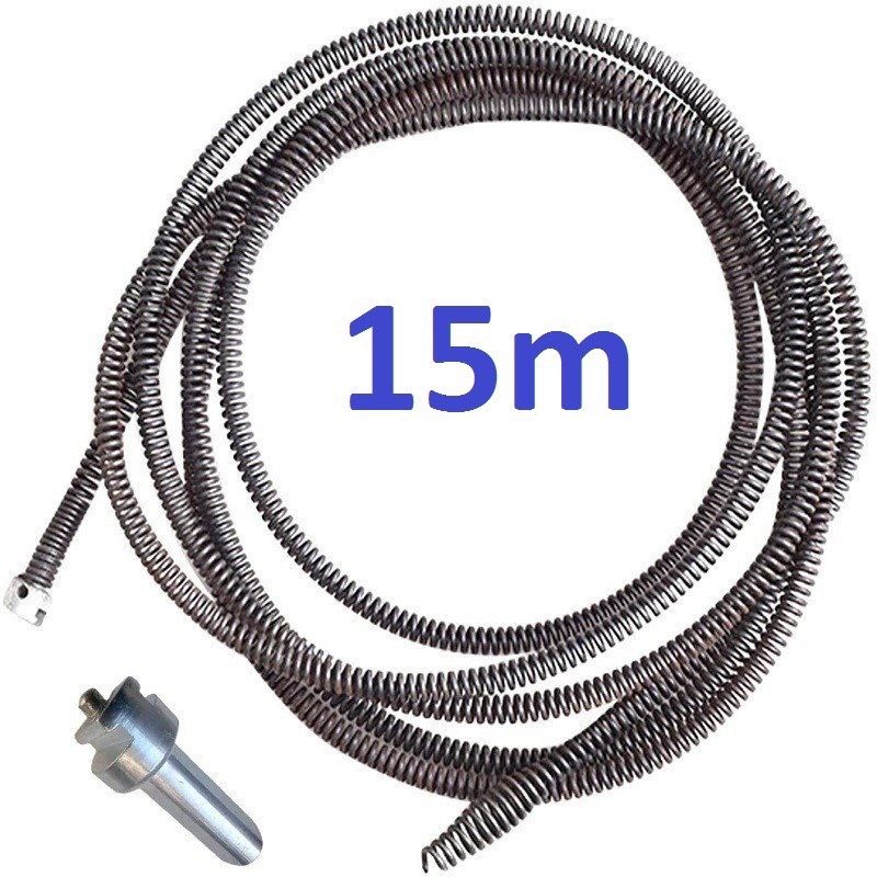 Dây Thông Cống Phi 10 Đầu Thông Lò Xo ( 5m,10m,15m dây + 1 đầu kết nối )