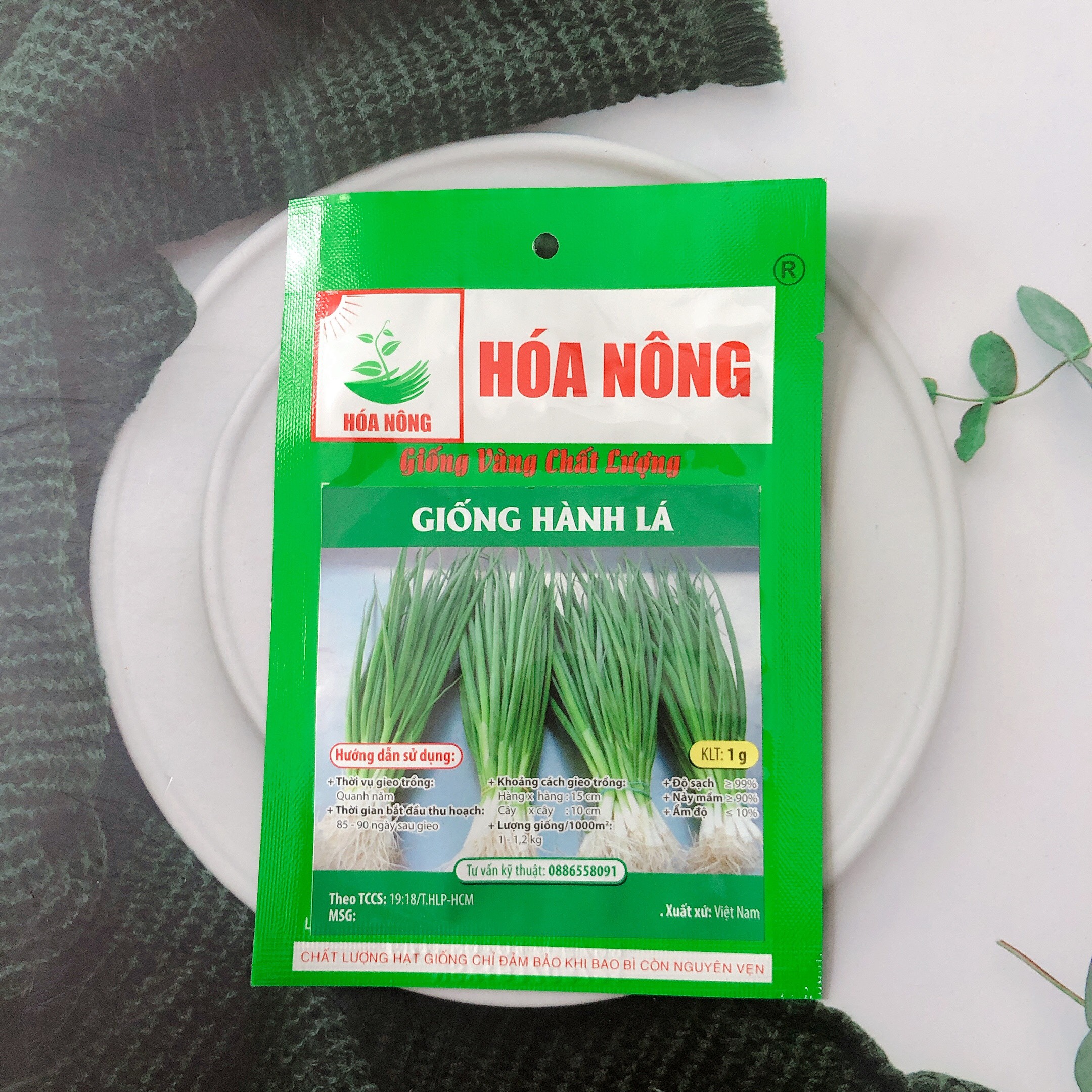 [HCM]Hạt giống hành lá HN gói 1gr
