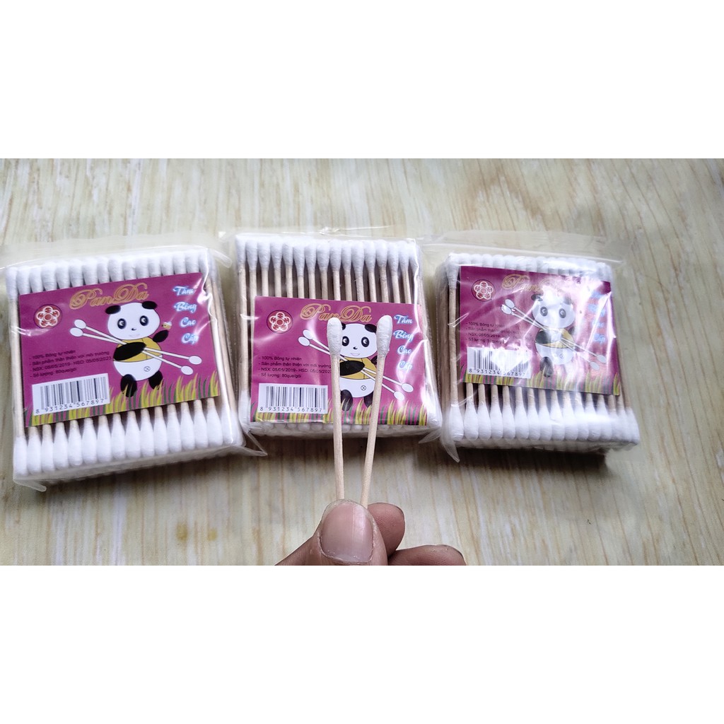 Combo 6 gói tăm bông gỗ dài 7Cm