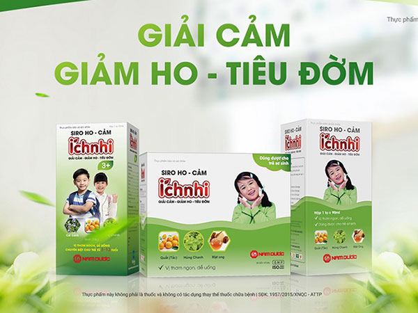 Siro Ho Cảm ÍCH NHI - Dùng cho trẻ sơ sinh - [Hộp 30 gói] [Nam Dược]