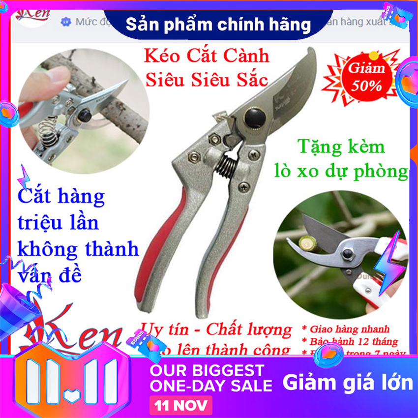 Kéo cắt cành cây thép sắc bén, không gỉ có thể dùng hàng triệu lần mà không bị biến dạng Kéo tỉa cành cây - Kéo tỉa cành - Kéo tỉa cây - Kéo cắt cây Shop BBQ1