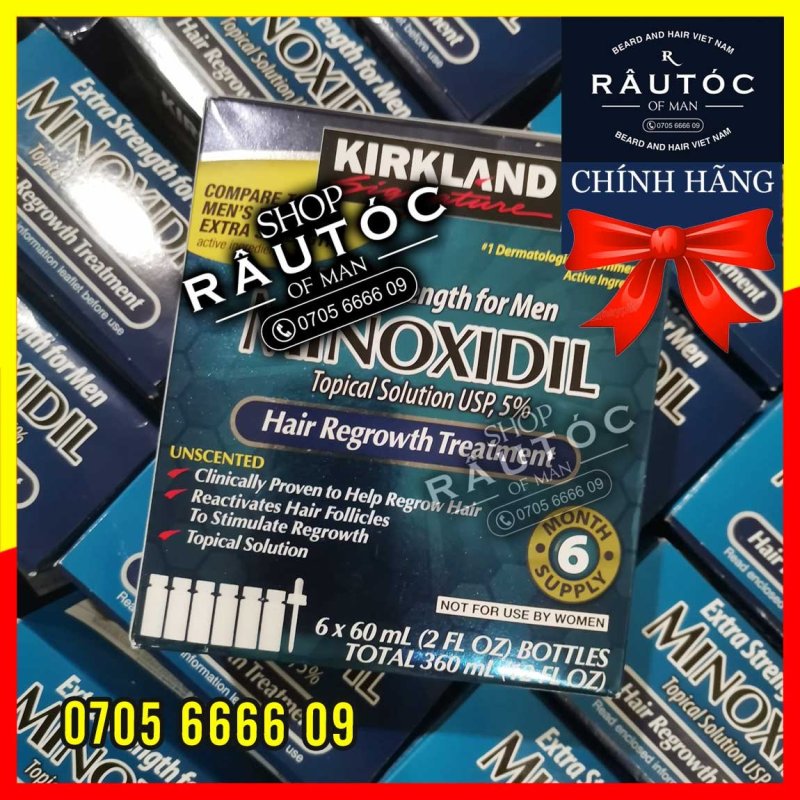 [HCM]Minoxidil 5% dạng lỏng - Kirkland Hoa Kỳ