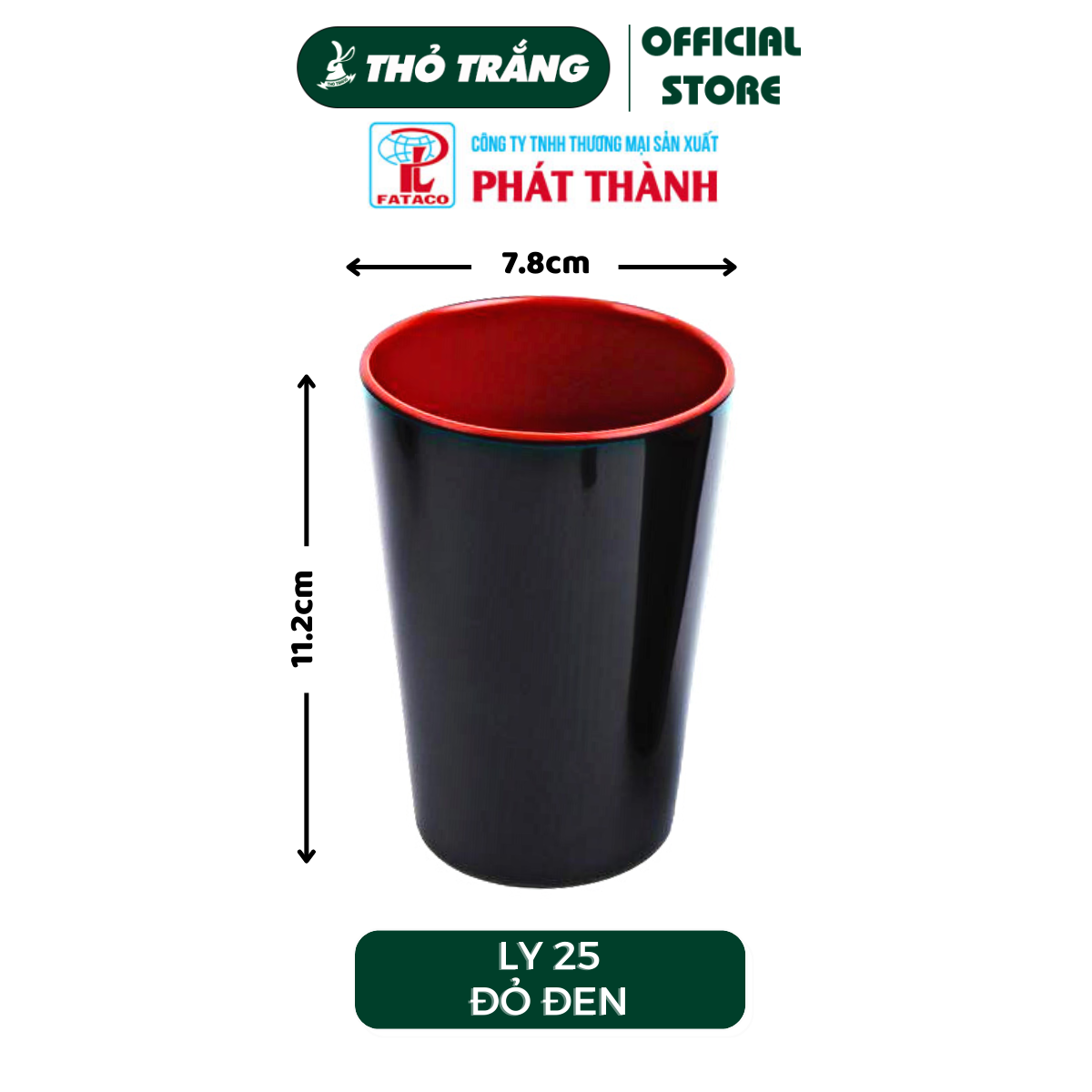 Ly Đỏ Đen nhựa Melamine Fataco Việt Nam
