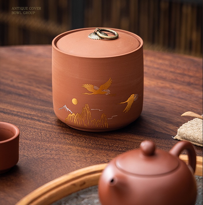 Hũ, Bình đựng trà bằng gốm Định Châu (cỡ lớn, rất khít)