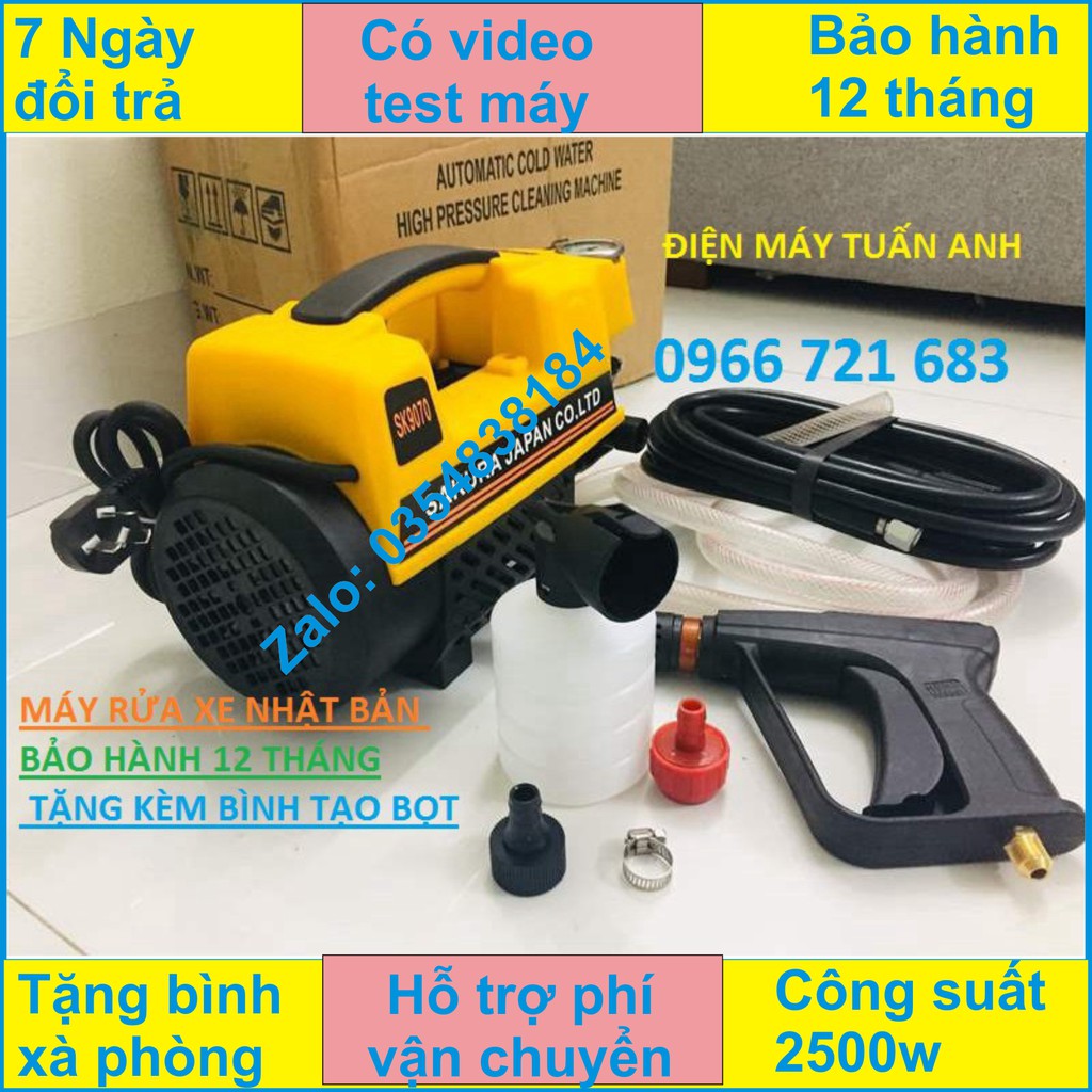 Máy rửa xe sakura nhật bản 2500w