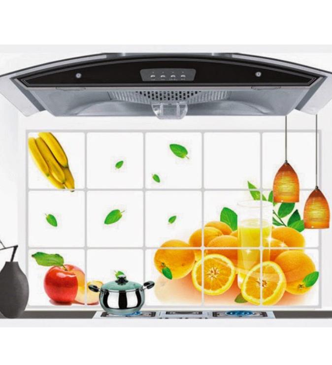 Miếng dán bếp giấy dán bếp chống dầu mỡ Decal giấy dán tường
